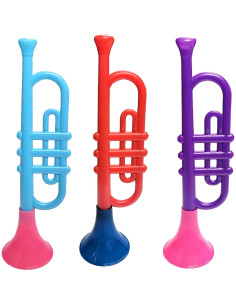 Trompetas de Plástico Coloridas ZU 33 cm Juguetes Musicales 2