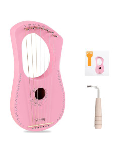 Arpa de Lyra VANPHY 7 Cuerdas Caoba Rosa para Principiantes