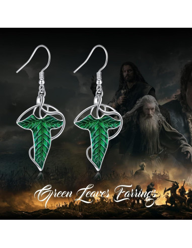 Pendientes Arwen Evenstar LIWWEC Joyería Élfica 3,81 cm