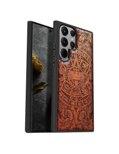 Funda de Madera Carveit para Galaxy S24 Ultra - Calendario Maya