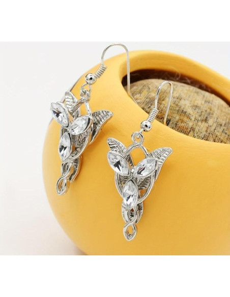 Pendientes Arwen Evenstar LIWWEC Joyería Élfica 3,81 cm