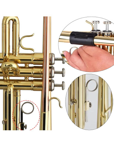 Anillo de dedo deslizante para trompeta Cheerock 3 piezas