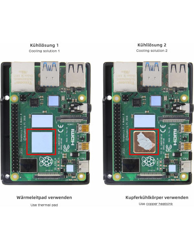 Caja de Aluminio Geekworm para Raspberry Pi 4 Modelo B