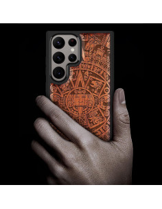 Funda de Madera Carveit para Galaxy S24 Ultra - Calendario Maya 2