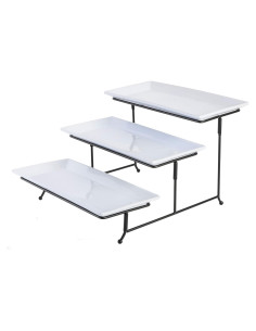 Vajilla Gibson Home Gracious Dining 3 Platos Rectangulares