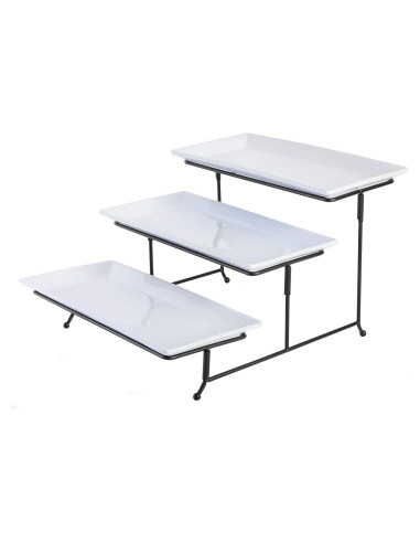 Vajilla Gibson Home Gracious Dining 3 Platos Rectangulares