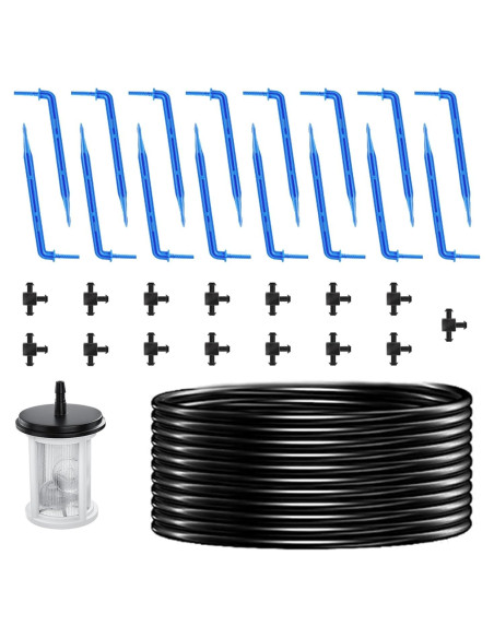 Sistema de riego por goteo solar SZXC 11.89m 3W 3000mAh 15 macetas