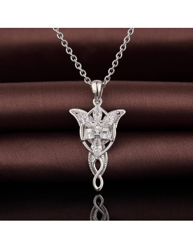Collar Arwen Evenstar Oro Blanco 18K 45.72 cm Joyería Mujer