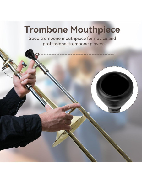 Boquilla de Trombón HERCHR Negra 10x4x4 cm para Trompeta