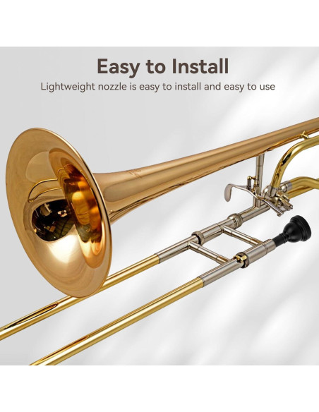 Boquilla de Trombón HERCHR Negra 10x4x4 cm para Trompeta