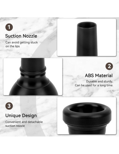 Boquilla de Trombón HERCHR Negra 10x4x4 cm para Trompeta