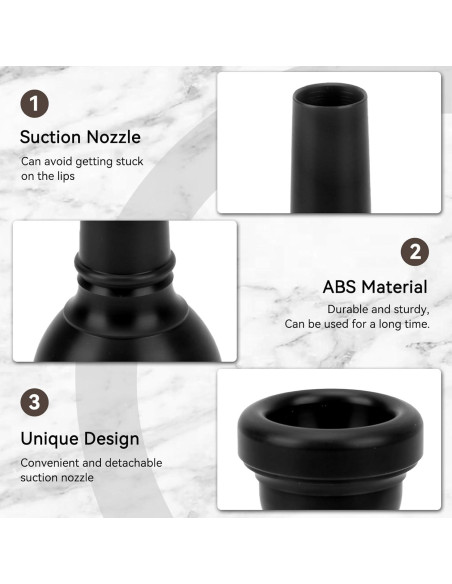 Boquilla de Trombón HERCHR Negra 10x4x4 cm para Trompeta