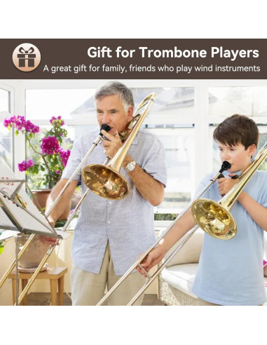 Boquilla de Trombón HERCHR Negra 10x4x4 cm para Trompeta