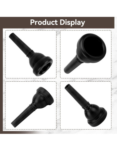 Boquilla de Trombón HERCHR Negra 10x4x4 cm para Trompeta