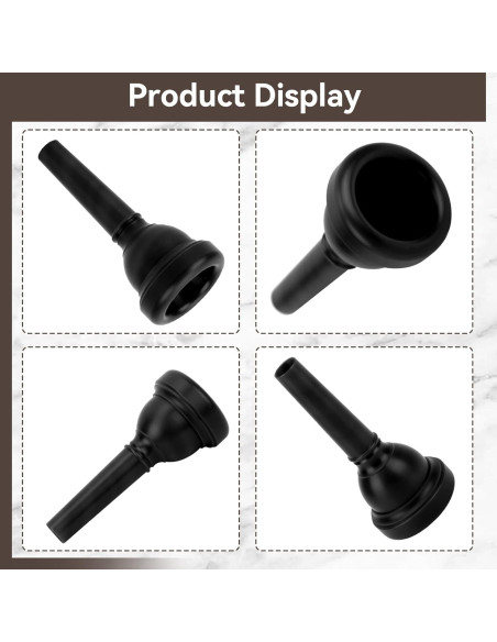 Boquilla de Trombón HERCHR Negra 10x4x4 cm para Trompeta