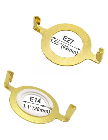 Adaptador E27 a E14 ECUDIS con Anillos Reductores de Pantalla