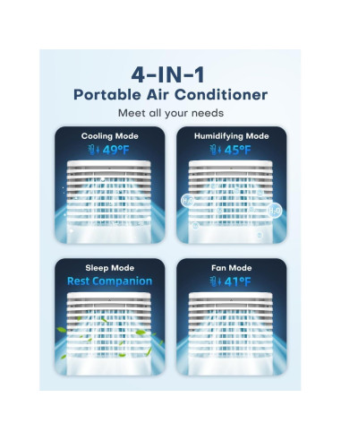 Acondicionador de Aire Portátil CENSTECH DL3 4-en-1 2 Galones