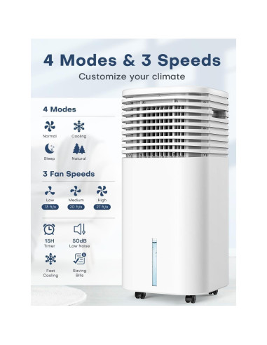 Acondicionador de Aire Portátil CENSTECH DL3 4-en-1 2 Galones