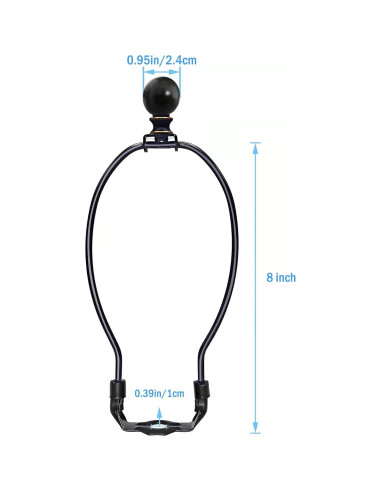 Soporte de Arpa de Lámpara ECUDIS 21.2 cm Negro y Bronce