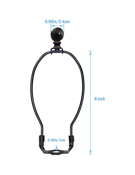 Soporte de Arpa de Lámpara ECUDIS 21.2 cm Negro y Bronce