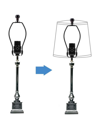 Soporte de Arpa de Lámpara ECUDIS 21.2 cm Negro y Bronce