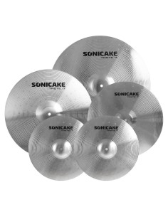 SONICAKE Set de Platillos de Batería 5 Piezas Aleación Plata