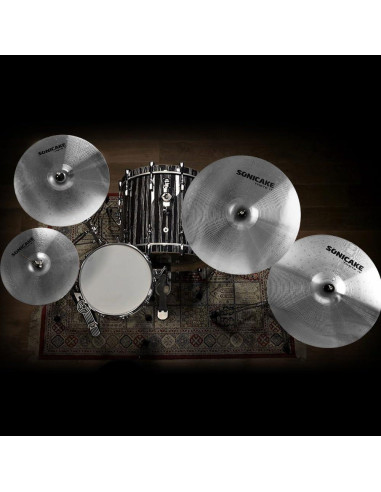 SONICAKE Set de Platillos de Batería 5 Piezas Aleación Plata