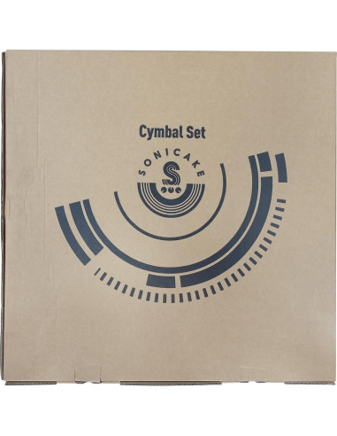 SONICAKE Set de Platillos de Batería 5 Piezas Aleación Plata