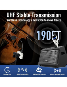 Micrófono Inalámbrico Devilclaw USC-606W para Instrumentos 2