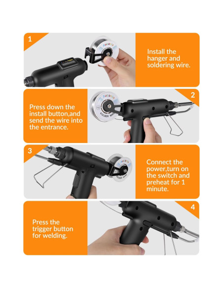 Kit de Soldador Aucanla 80W Automático 8 en 1 Portátil