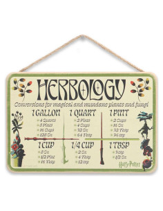 Cartel Colgante de Madera Harry Potter - Herbología Vintage