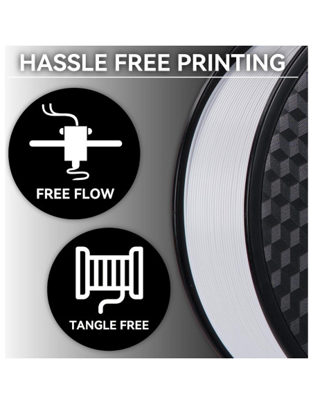 Filamento PLA Plus Harp 1.75mm Blanco 1kg para Impresora 3D