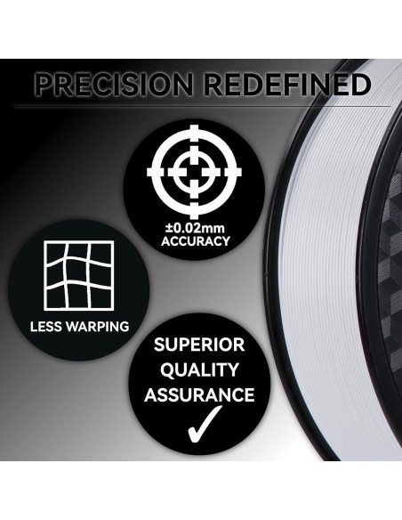 Filamento PLA Plus Harp 1.75mm Blanco 1kg para Impresora 3D