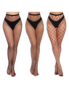 Charmnight Medias de Cintura Alta para Mujeres - Red de Pesca