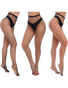 Charmnight Medias de Cintura Alta para Mujeres - Red de Pesca 2