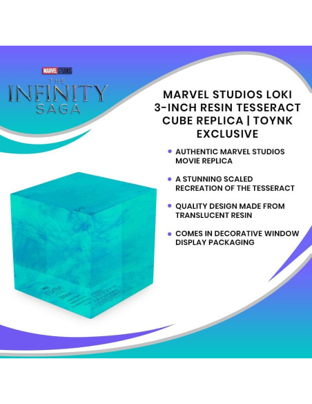 Cubo Tesseract Marvel Studios 7,62 cm Resina Azul Coleccionable