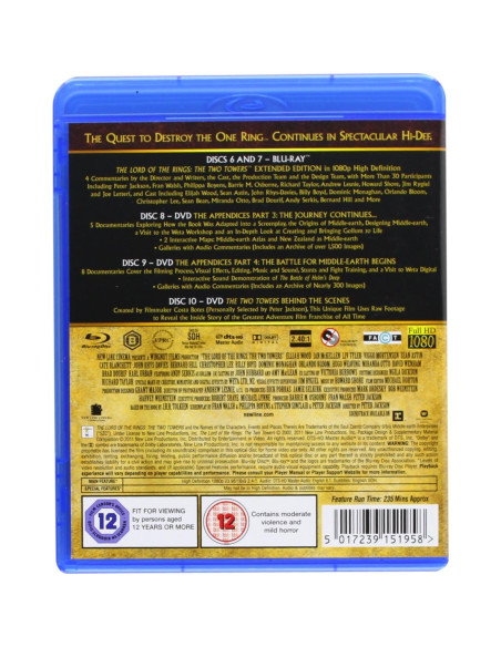 El Señor de los Anillos: Trilogía Extendida Blu-ray 15 Discos El Señor de los Anillos: Trilogía Extendida Blu-ray 15 Discos