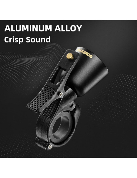 Campana de Bicicleta ROCKBROS Clásica Negra con Sonido Alto