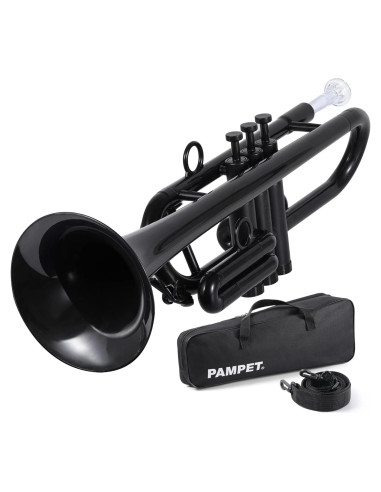 Trompeta Profesional PAMPET C Plástico Negro 7 Boquillas
