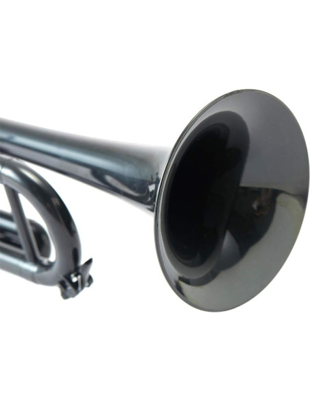 Trompeta Profesional PAMPET C Plástico Negro 7 Boquillas