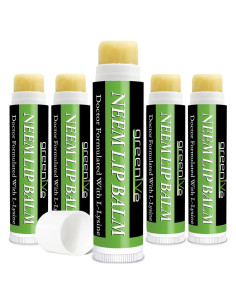 Bálsamo Labial Vegano GreenIVe con L-Lisina - Hidratante 5 Unidades