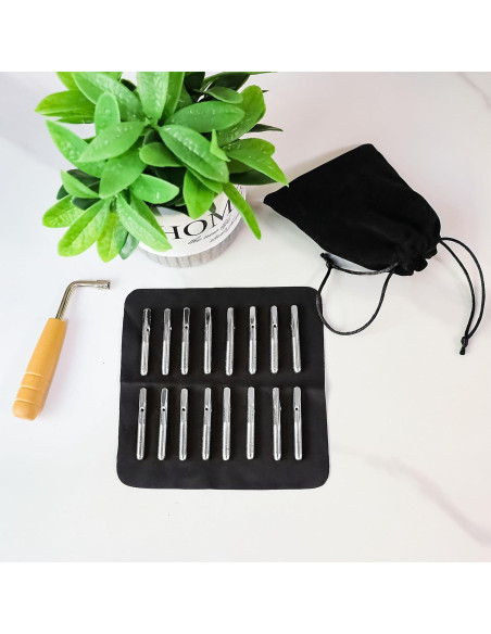 Kit de Afinación 16 Clavijas + Martillo Cuello de Ganso
