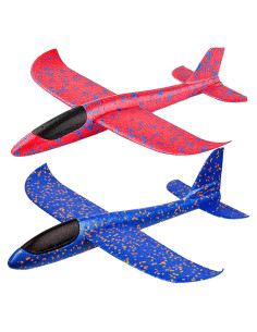 BooTaa 2 Aviones de Espuma 44.5 cm con 2 Modos de Vuelo