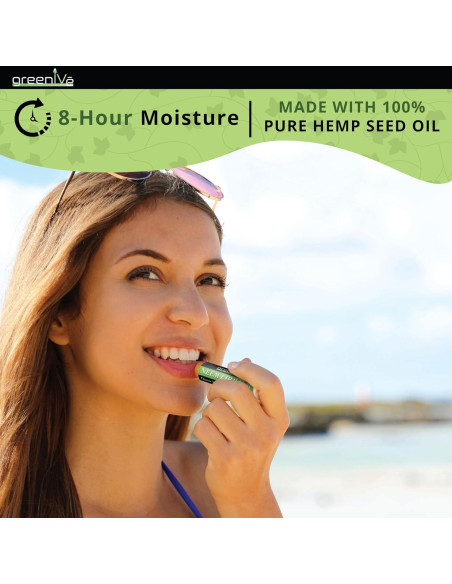 Bálsamo Labial Vegano GreenIVe con L-Lisina - Hidratante 5 Unidades