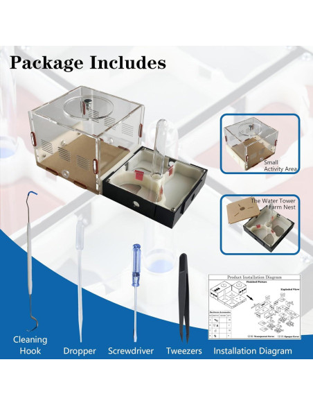 Kit Terrario Hormigas Ants Footsteps 9.91x20.81 cm
