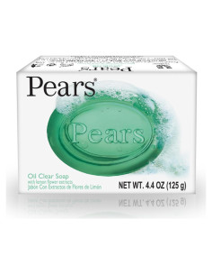 Jabón Pears Oil Clear 125 g con Extractos de Flor de Limón - 2 Paquetes