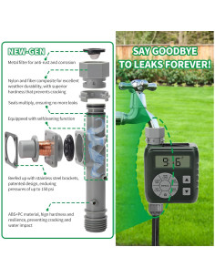 Temporizador de Riego Zuomeng ZM-109 Verde Programable 2