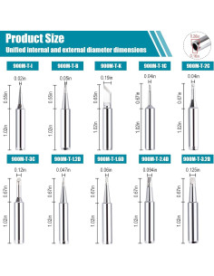 10 Puntas de Soldador 900M-T Siziviki Premium Sin Plomo 2