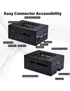 GeeekPi AI HAT+ para Raspberry Pi 5 con Enfriador Activo 2