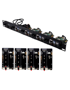 GeeekPi Rack 1U para Raspberry Pi 5 con Adaptadores M.2 NVMe